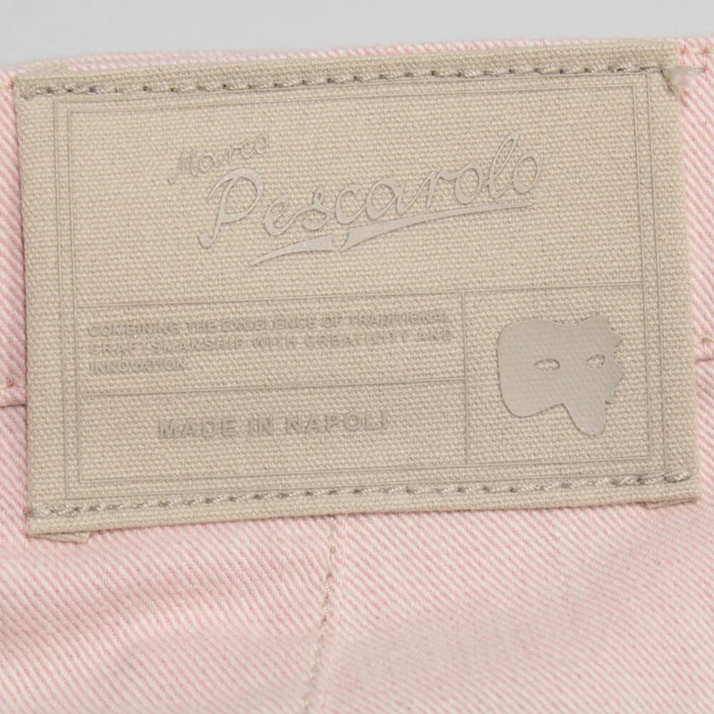 Marco Pescarolo NWT 5 Pocket Jean Cut Pants Size 54 (US 38) Tre in Pink Cotton